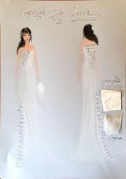Vestido de novia detalles en negro
