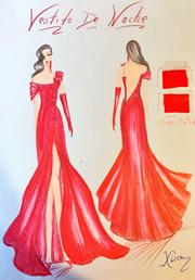 Vestido noche rojo